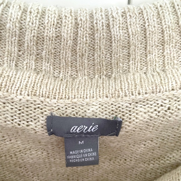 Oatmeal aerie off the shoulder sweater - Picture 2 of 3